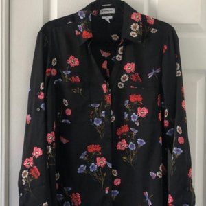 Black floral express portofino long sleeve